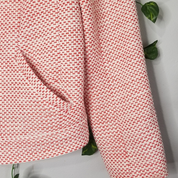 Classiques Entier Red Tweed Petite Lrg Moto Blazer Office Jacket Zip Ope… - Picture 6 of 12